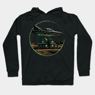 UFO Flying Saucer Alien Abduction Hoodie